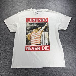 The Sandlot Shirt Mens XL White Legends Never Die Graphic Movie Baseball Tee New